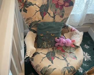. . . accent chair with heart-shaped back