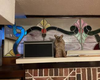 . . . one of four large lead-glass panels