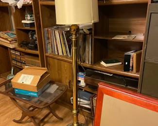 . . . brass standing lamp