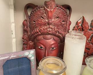 . . . rare wood mask -- one of many