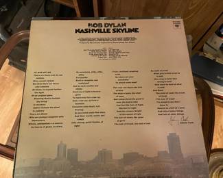 . . . back of Dylan album