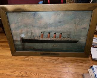 Rare Cunard White Star Lines Advertising Piece