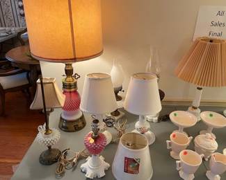 Depression Glass Lamps