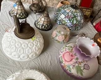 Stained glass light fixtures