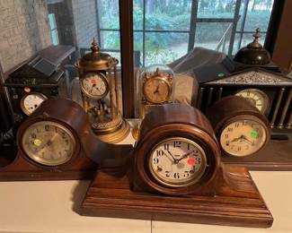 Antique mantel and anniversary clocks - half price