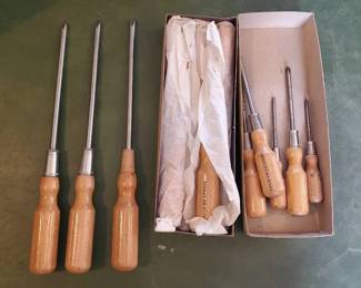 Vintage Wooden Handle Stanley Screwdrivers