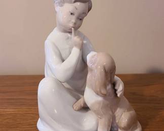 Lladro boy with dog
