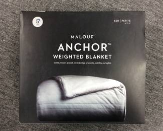 New Malouf 5Lb Wighted Ash Petite Blanket