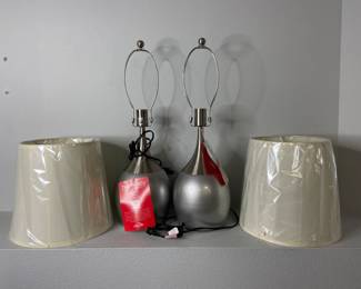 New Coaster Silver Table Lamps