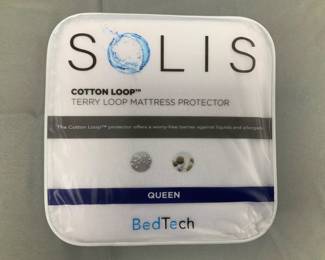New Bed Tech Solis Cotton Terry Loop Queen Mattress Protector