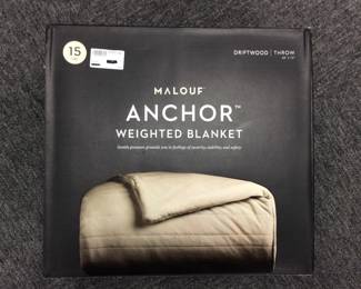 New Malouf 15Lb Wighted Driftwood Throw Blanket