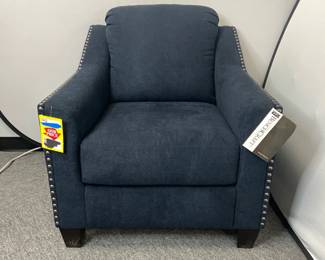 Ashley Furniture Navy Studded Chair
