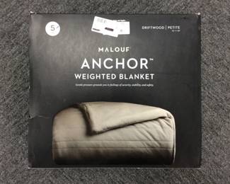 New Malouf 5Lb Wighted Driftwood Petite Blanket