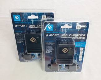 (2) New EZ Smart Collection 2-Port USB Chargers