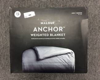 New Malouf 15Lb Wighted Ash Queen Blanket