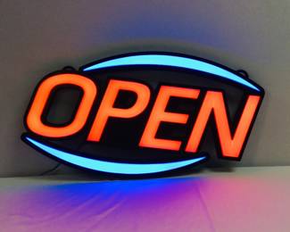 Max Lit "OPEN" Sign