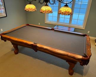 American Heritage pool table. Lighting not for sale.