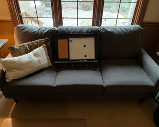 Upholstered couch (charcoal) by Best Chairs, Inc.