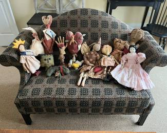 Johnston Benchworks upholstered loveseat.