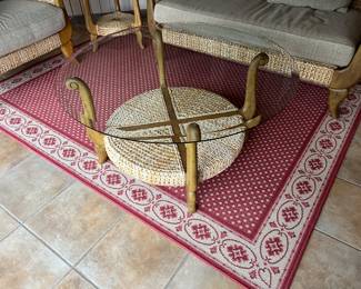 Ethan Allen area rug, 8’10” x 5’8”.