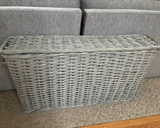 Woven console basket.