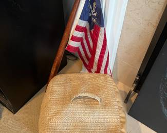 U.S. Yacht Ensign flag; handled beanbag.