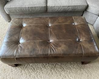 Pottery Barn ottoman.