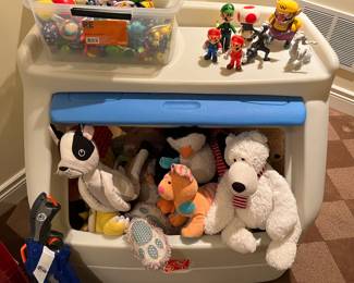 Toys and stuffed animals.