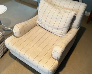 Upholstered easy chair by Pottery Barn.