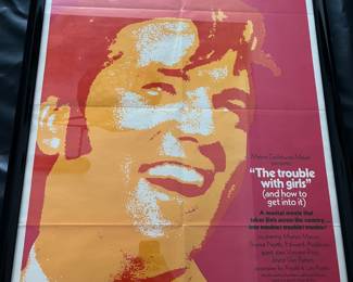 Vintage “Elvis ‘69” one sheet/poster for “The Trouble with Girls,” (1969), framed with UV protective glass.