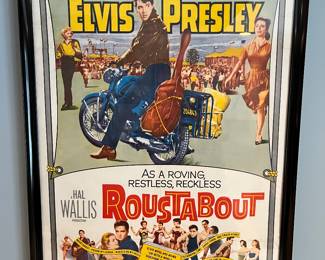 Vintage Elvis Presley one sheet for “Roustabout,” framed with UV protective glass.