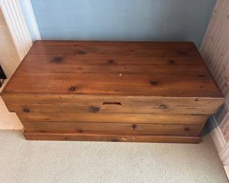 Large wood chest.