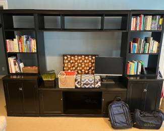 Four-piece entertainment center.