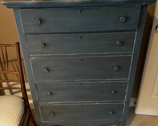 Vintage dresser, painted (green), rustic/shabby chic.