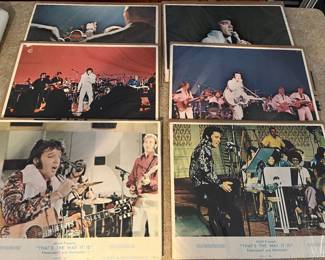Seven vintage Elvis “That’s the Way It Is” lobby/scene cards or sheets, wrapped and with cardboard backing.
