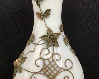 White Opal Glass Vase