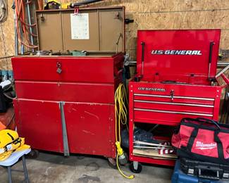 2 of the many tool boxes with tools