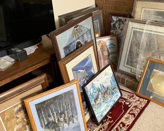 Large amount of Native American prints and paintings