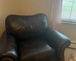 1 of 2 leather chairs