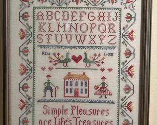 Framed Cross-stitch