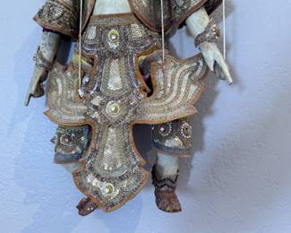 Thai Burmese Marionette String Wooden Carved Puppet Dancer Traditional	20x13x3in	113052
