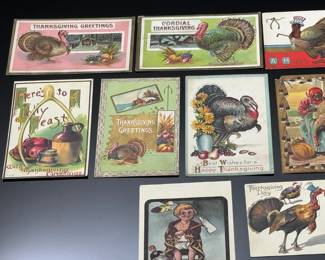 Lot of 12 Antique 1900s Thanksgiving Postcards	Approx: 5.5x3.5	119018

