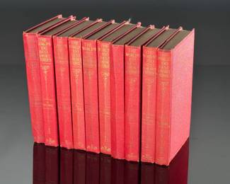 VTG 1927 Book Set The Worlds One Hundred Best Short Stories Volume 1-10 Red Decor Book	Book: 6x4in	119049
