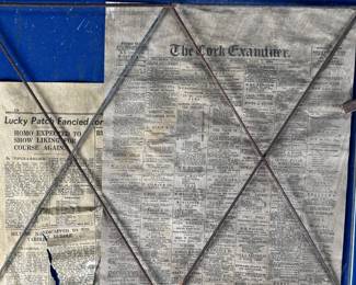 British Antique News of the World Enamel Sign Newspaper Display Cage Stand	35x20.5x0.5in Gauge: 3.5mm	124036