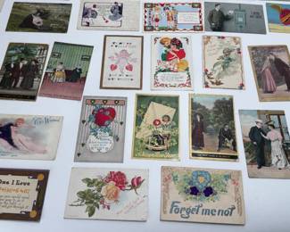 Lot of 48 Antique 1900s Valentines Day Post Cards	Approx: 5.5x3.5	119015
