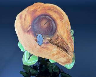 Norman Brumm Enamel on Copper Bird on Driftwood Base #2	6in H	113096