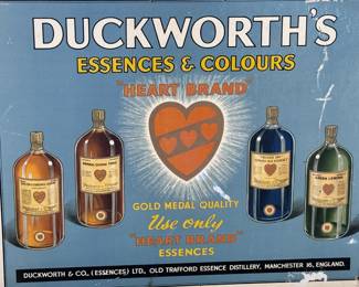 Original Duckworth's Essences & Colours Card Advertising Sign	14x17.5x3mm thick	124019
