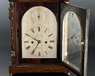 Antique Brass Inlaid Rosewood Bracket Mantle Clock Frodsham Gracechurch St. London Clock	14.75x10.25x7in	124063