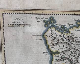 1638 Hondius Map of Northern Ireland Hibernia Framed	Frame:23x27x2in	124083
