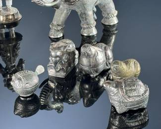 12pc Burmese Musicians  and Elephant Figures	Elephant: 5x3.5x7in	113099
